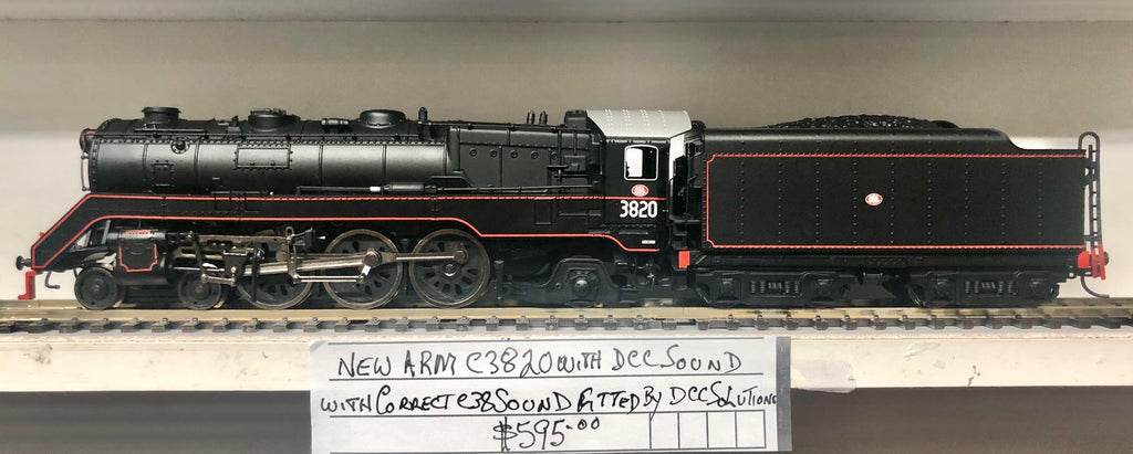 3820 - SOUND C38 CLASS ARM - NSWGR 3820 comes with DCC plus SOUND & working Headlight and free postage with tracking.