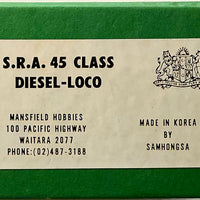 45 Class SAMHONGSA-MANSFIELD BRASS MODEL UN-PAINTED mint condition, test run only. NSWR LOCOMOTIVE.