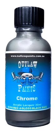 Outlaw Paints - Chrome #OP PE021 Note: Requires a gloss black base.