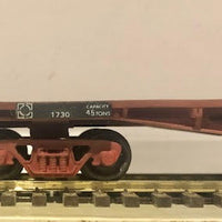 CR 40ft Flat Wagon 1730 built kit with KD couplers, metal wheels, detailed underbody chassis. - 2ND HAND