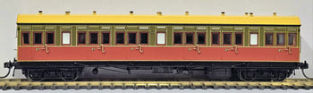 CX01 - CX1371 NSWGR Passenger Carriage - Mansard Roof, Tuscan Red and Russet, full Lining, Ochre Mansard Roof (1930's) - Casula Hobbies Model Railways. *
