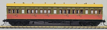 CX02 - CX1631 NSWGR Passenger Carriage - Mansard Roof, Tuscan Red and Russet, full Lining, Ochre Elliiptical Roof - Casula Hobbies Model Railways. *