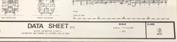 Class G Locomotive of the W.A.G.R.  HO Data Sheet drawing GREG EDWARDS