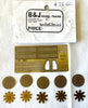 Etch brass V.R. C class Locomotive Grills Vents & Fans HO By B&J Model Trains. item #74.