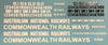 O scale Decal CL & GM COMM, & AUS-NAT RAILWAYS Loco's diesels  CHSK-CL-GM