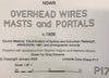 P17 OVERHEAD WIRES, MASTS AND PORTALS c1926 DRAWINGS HO SCALE from DATA SHEETS Drawing NSWGR:  P17 NEW