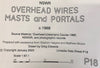 P18 OVERHEAD WIRES, MASTS AND PORTALS c1968 DRAWINGS HO SCALE from DATA SHEETS Drawing NSWGR:  P18 NEW