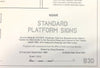 B30 Standard Platform Signs drawing as used on station HO drawing