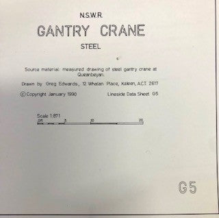 G5 GANTY CRANE HO drawing