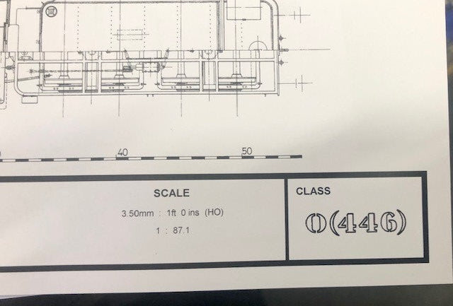 Class O(446) 4-6-0 HO Data Sheet drawing NSWGR locomotive