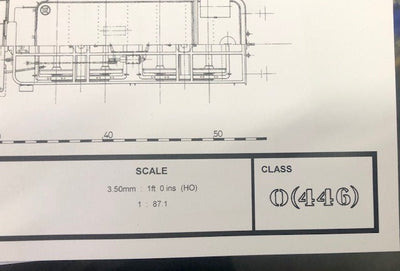 Class O(446) 4-6-0 HO Data Sheet drawing NSWGR locomotive