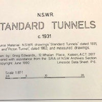 P6 "Lineside Data Sheet Drawing"  NSWGR STANDARD TUNNELS c. 1931 : P6