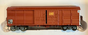 LX Vans LX 140 ANR Oxide Red with ANR Logos. Wagon: 40'2" LOUVRE VAN-  - On Track Models