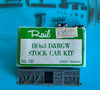 D&RGW HOn3 STOCK CAR Plastic kit with metal wheels & delrin trucks kit PK.132 from Walthers RAIL LINE KITS item #72 (no instruction sheet)