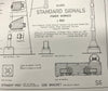 S06.  1932 Standard Signals (upper quadrant) Standard configurations of Main Line and Subsidiary signals and steel posts, details of arms, fittings and indications. 1:87 & 1:43.5.scale. drawings DATA SHEETS