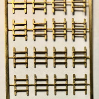 New - FO Etch Brass Rear Window Bars - will do 4 cars - Ozzy Brass