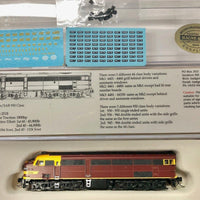 44 Class Mk2 INDIAN RED no red lines UN-NUMBERED HAS DECAL SHEET NSWGR LOCOMOTIVE, GOPHER MODELS N Scale.