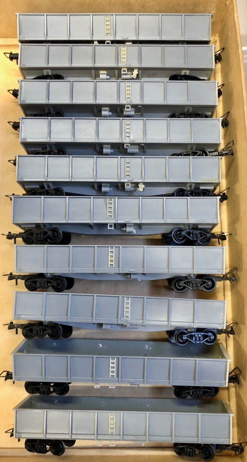 GP-NOHF CONCENTRATE OPEN WAGON NSWGR not completed with POWERLINE BOGIES (can change to NEM362 kadee couplers) with LIME type couplers H0 2nd Hand - Silvermaz Models kits.