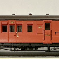 NOW IN STOCK- HCX03- 1384 Composite Passenger, Brake Van - Elliptical Roof, Indian Red, No Lining, Dark Grey Elliptical Roof - Casula Hobbies Model Railways