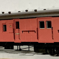 NOW IN STOCK- HCX03- 1384 Composite Passenger, Brake Van - Elliptical Roof, Indian Red, No Lining, Dark Grey Elliptical Roof - Casula Hobbies Model Railways