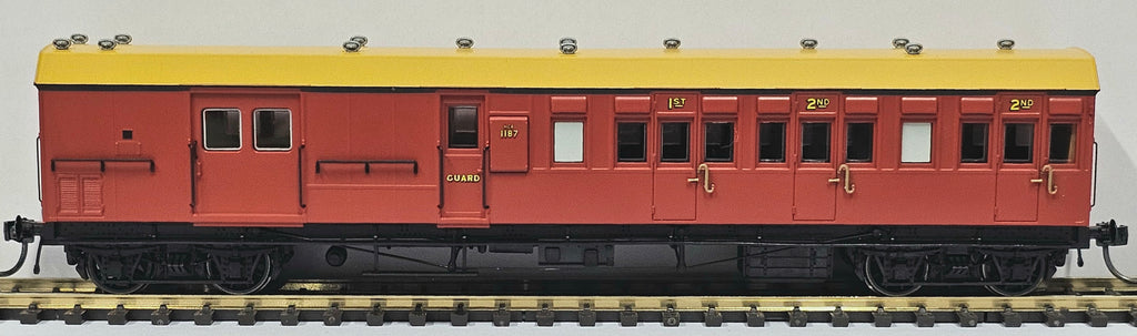 NOW IN STOCK HCX02 - HCX1187 -  Mansard Roof, Indian Red, No Lining, Ochre Mansard Roof - Casula Hobbies Model Railways