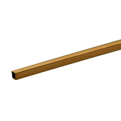 Brass Sq, Tube  #8151 K&S 8151 SQUARE BRASS TUBE .014 WALL (12IN LENGTHS) 1/8IN (1 TUBE PER CARD)