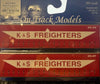 40CS-04a On Track Models - K & S Freighters Era:1990's to Current  - Container no KTL502&KTL503