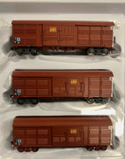 LX-05 -  3 LX Vans ANR Oxide Red with ANR Logos. Wagon numbers: LX 51, LX 140, & LX 154. 40'2" LOUVRE VAN-  - On Track Models