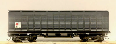 MLV 2479 Bogie LOUVRE Van NSWGR BLACK SMALL WEATHERING . bogie-metal wheels-Kadee couplers. AR-KITS BUILT MODEL