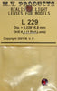 Lenses M.V. PRODUCTS L229 Realistic Light Lenses, Dia = 0.228" / 5.8 mm Red - For HO-O-S Gauge-1/35 Scale Models (1 )