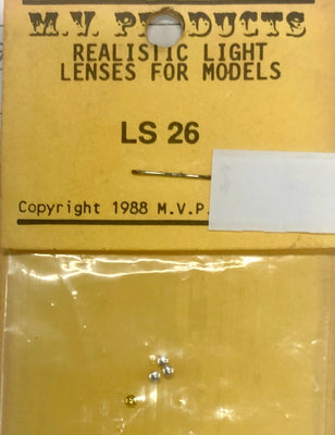 Lenses MV Products LS26 HO Clear Realistic Light Headlights Lenses for Models (Set of 4)