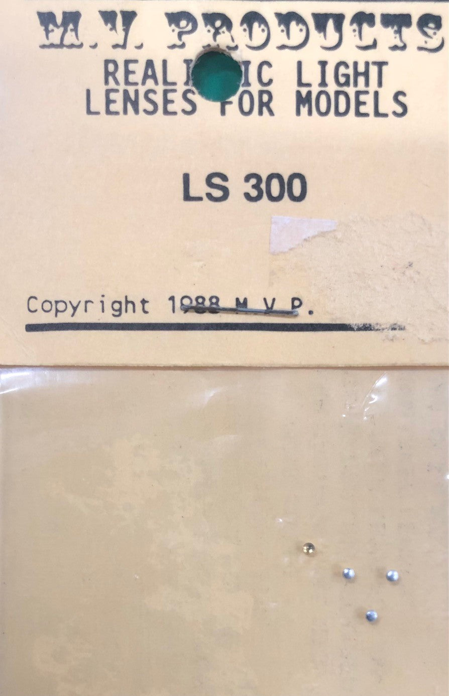 Lenses M.V. PRODUCTS LS300 Realistic Light Lenses, - For HO-O-S Gauge-1/35 Scale Models (4)