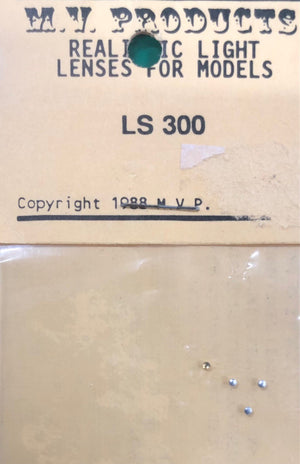 Lenses M.V. PRODUCTS LS300 Realistic Light Lenses, - For HO-O-S Gauge-1/35 Scale Models (4)