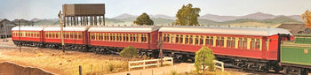 NCR Red & Cream - 4 Car Passenger set N.S.W.G. Railways.  HO - Eureka Models (Limited number available)