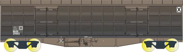 NLGX-04 - 3 PACK SET - Blue Grime Weathered - NLGX 29442, NLGX 29474, NLGX 29484 NEW FROM ON TRACK MODELS