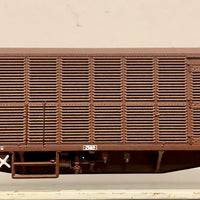 NLGX 29469 Bogie LOUVRE Wagon Red, ON TRACK MODELS, With Bogie/metal wheels/ Kadee couplers/ Detailed Underframe.