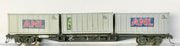 NOOY 14910R  CONTAINER WAGON with three 20ft ANL Container HO Model - SDS / AUSCISON NEW