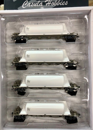 NPCF-5 Pack of four, CEMENT HOPPERS PACIFIC NATIONAL Aluminium NSWR ( PACK #NPCF-5) Casula Hobbies Model Railways RTR