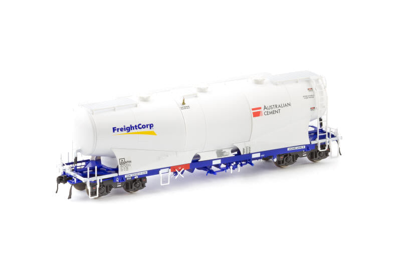 AUSCISION NPH-4 -NPHH Cement Hopper, FreightCorp/Australian Cement White/Blue with FC/AC Logos - 4 Car Pack (Copy)