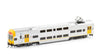 NPS-64 - V Set DC Tf NSW TrainLink, Red/Grey/Yellow Nose with Tf NSW Logos & Yellow Doors - 4 Car Set  HO Scale DC