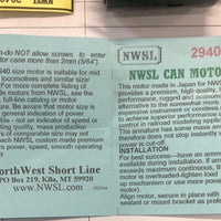 Motor NWSL: 28.5mm dia. x 40mm length with 24 x 2.4mm shaft NWSL MOTOR 12 Volt Single Shaft  #29401-9 +