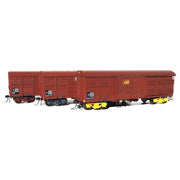 ALGX-04 - 3 ALGX Vans- ANR Red-ANR Block  Wagon numbers:  ALGX 40N, ALGX 41W, ALGX 82P. 40'2" LOUVRE VAN  - On Track Models