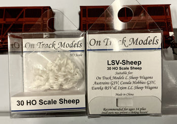 LSV-Sheep - 30 HO Scale Sheep for Sheep Vans  Suits: On Track Models L Sheep Wagon