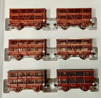 LSV-5 - Pk of Six HO Scale Victorian L Sheep Vans L 555, L 621, L 666, L 863, L 932, L 970 - On Track Models