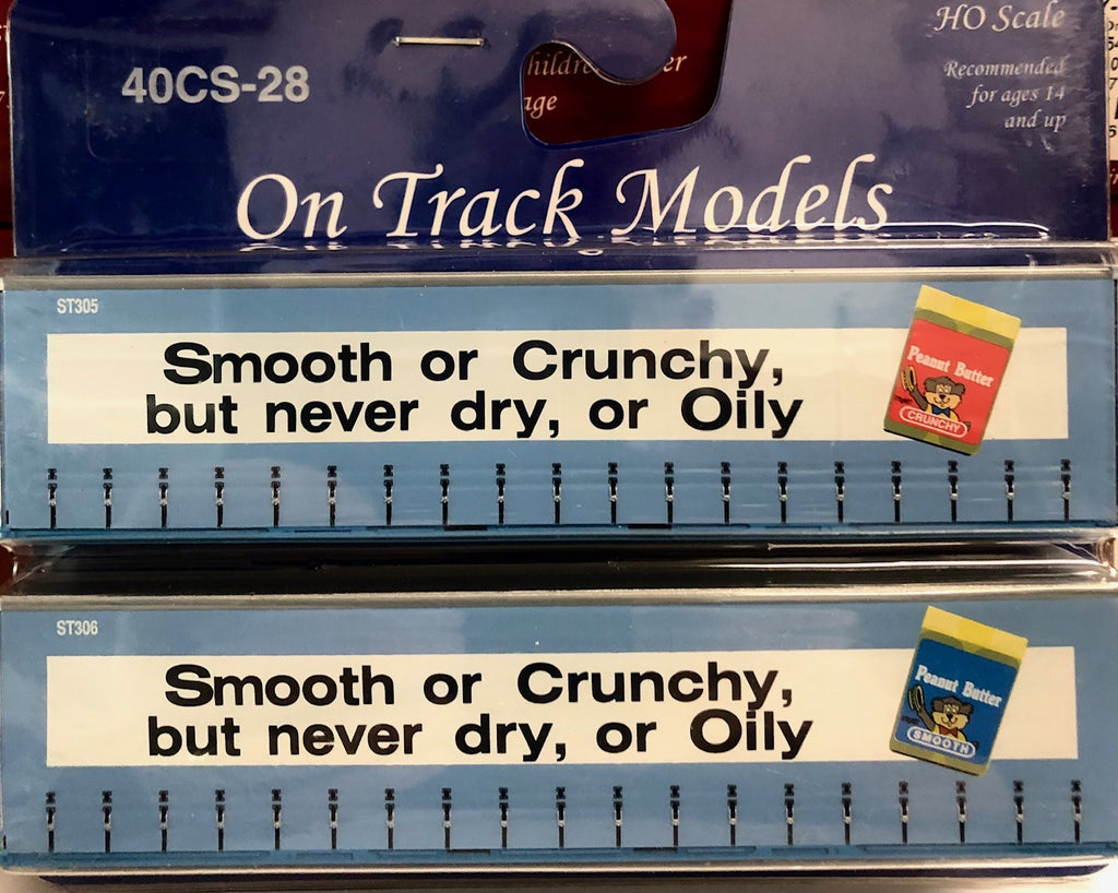1A. - 40' Curtain Sided Containers, Crunchy or Smooth Peanut Butter, Two with No's ST305 & ST306 On Track Models:  (2 in PACK) 40CS-28