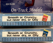 40CS-28 40' Curtain Sided Containers, Crunchy or Smooth Peanut Butter, Two with No's ST305 & ST306 On Track Models:  (2 in PACK) 40CS-28