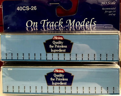 3A. - 40' Curtain Sided Containers, HEINZ , Two with No's ST314 & ST319 On Track Models:  (2 in PACK) 40CS-26