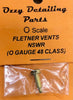 O Scale NSWR 48 CLASS  LOCOMOTIVE BRASS FLETNER VENT  (1)   Ozzy Brass