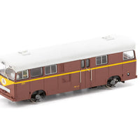 PAY BUS PB-7 FP-10 INDIAN RED with Large Black/Blue L7 cat No PB-7 - DC AUSCISION MODELS