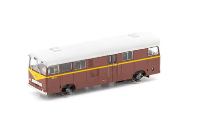 PAY BUS PB-6 FP-9 INDIAN RED with Large Black/Blue L7 cat No PB-6 - DC AUSCISION MODELS